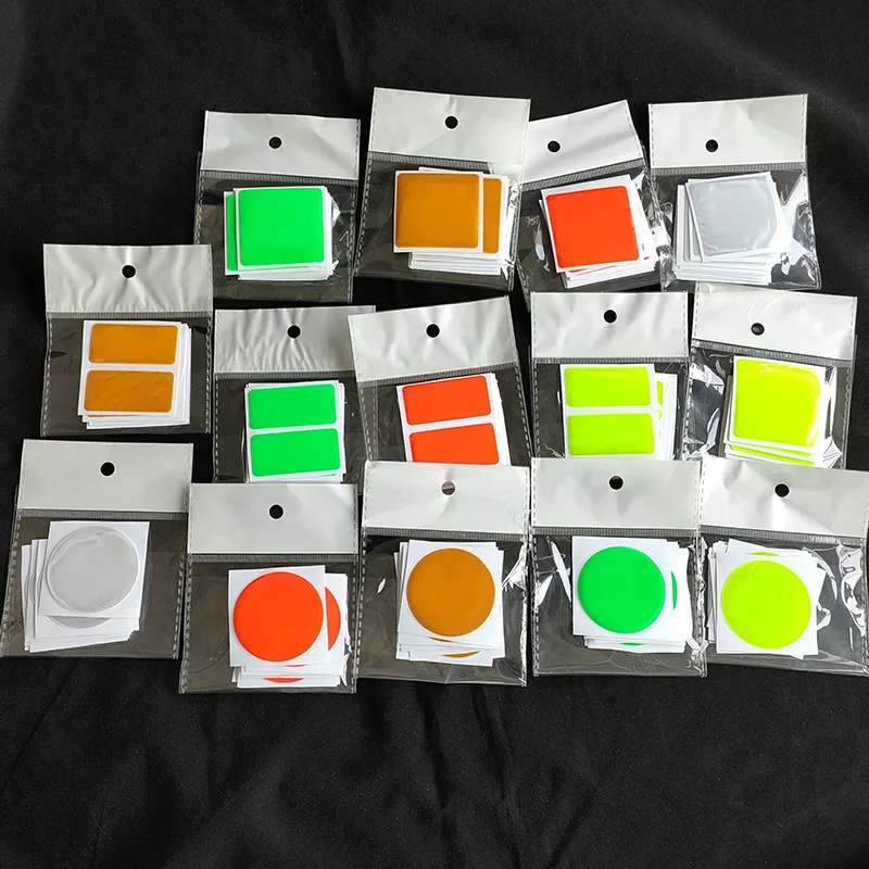 10 قطعة مربع 5*5 سنتيمتر عاكس ملصق ل سيارة دراجة نارية دراجة سكوتر خوذة ليلة القيادة تحذير قطاع السيارات الخارجي #5