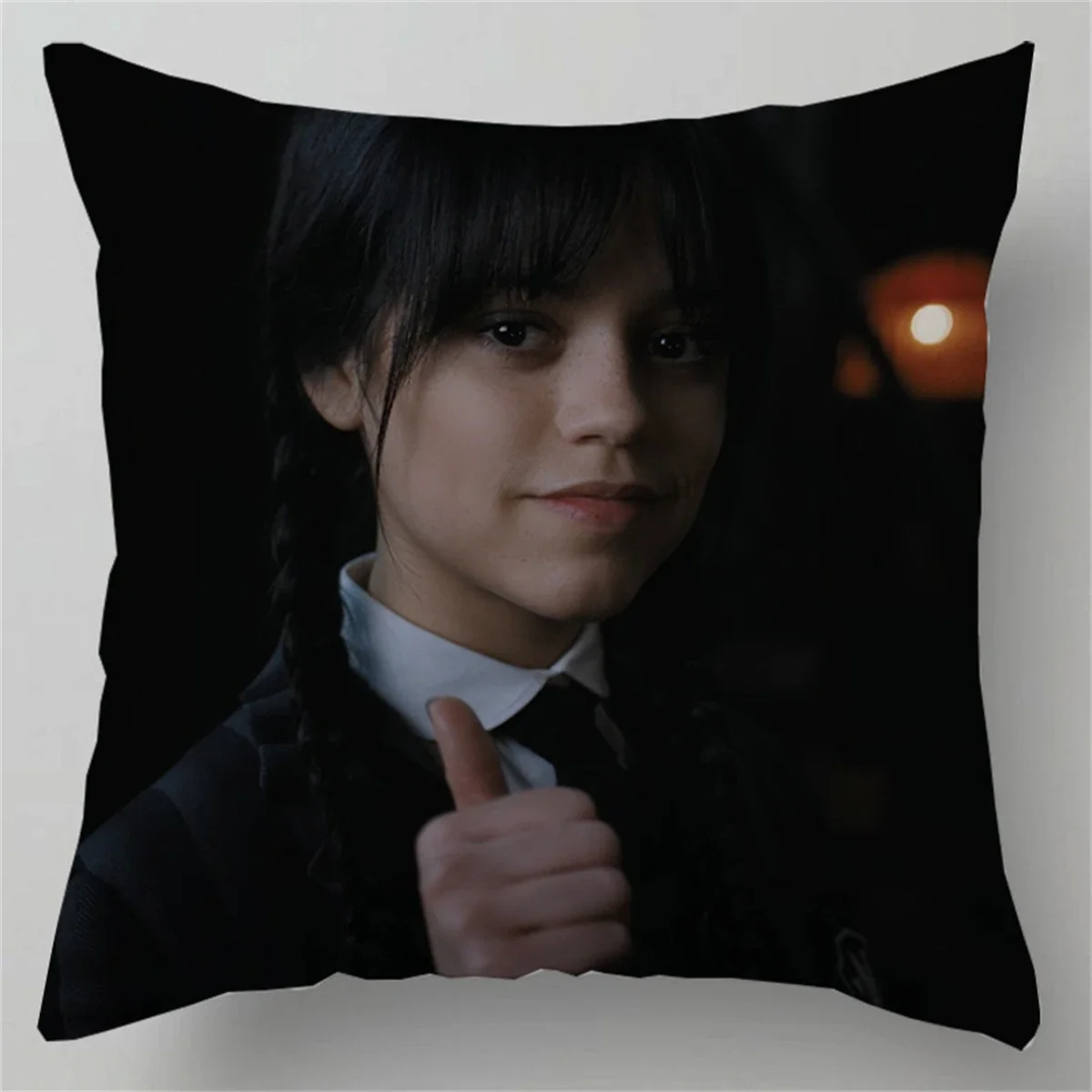 Home Decor Hot Gothic Wednesday Addams Pillow Cover Cushion  Box Decoration Figure Animated Graphic Polyester Print