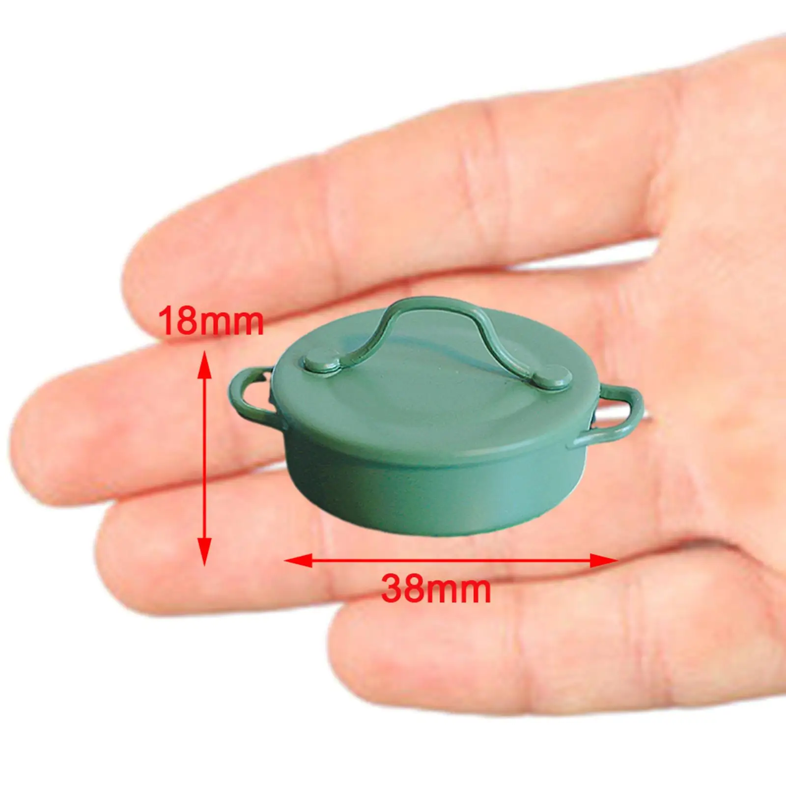 

Mini Kitchenware Model Alloy Soup Pot Dollhouse Miniatures for Toy Kitchen Set Decoration
