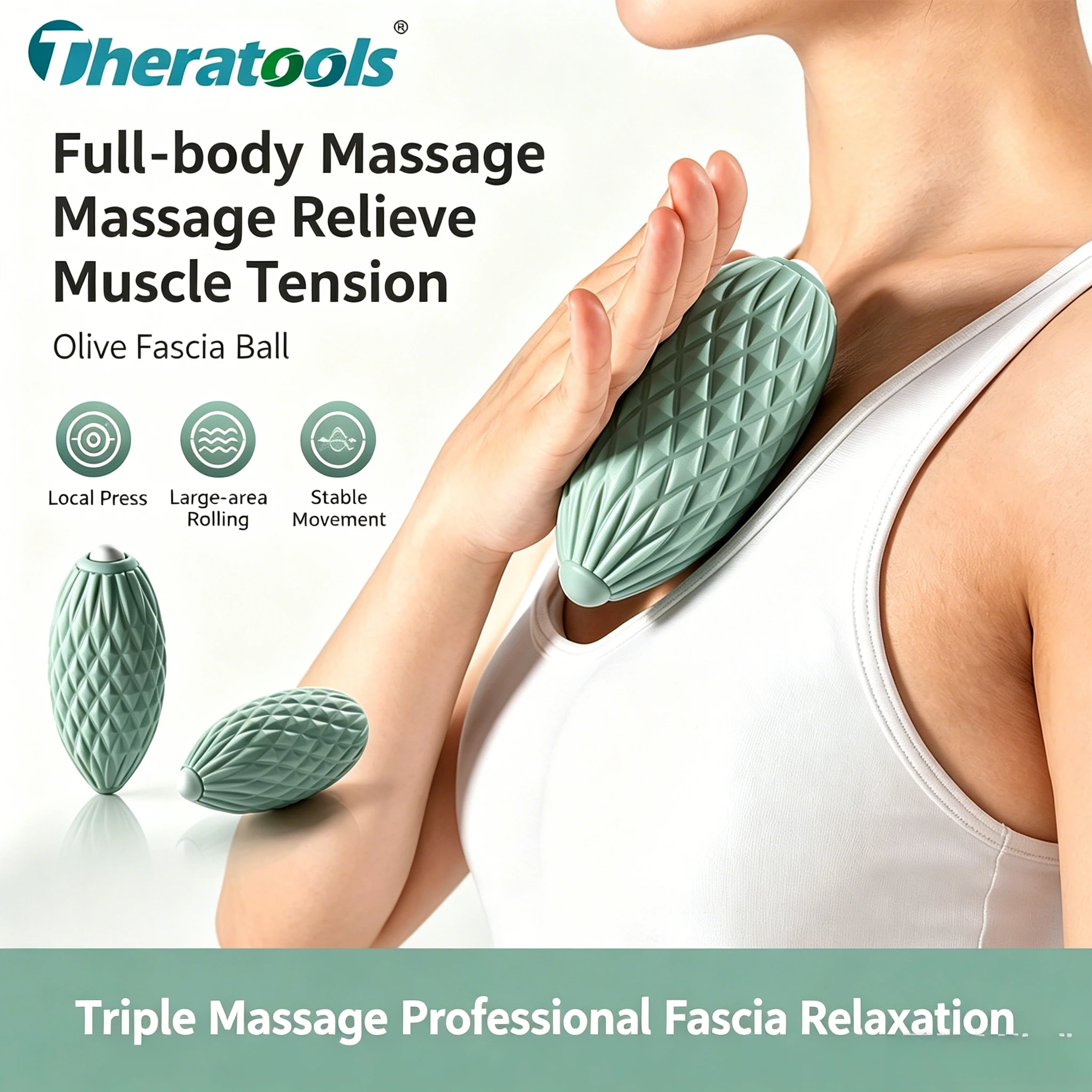 

Massage Ball for Plantar Fasciitis & Myofascial Release Silicone Muscle Roller for Back, Neck, Foot, and Leg,Massage Tool