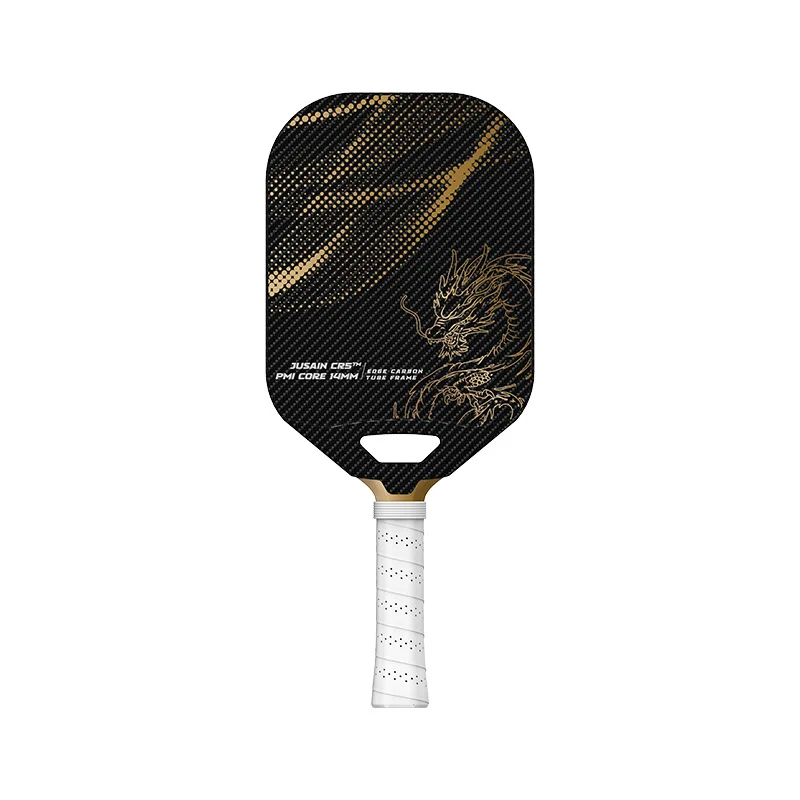 Paleta de Pickleball de fibra de carbono T700, núcleo de panal de PP integrado, patrón de dragón, prensado en caliente, peso ligero de 14MM