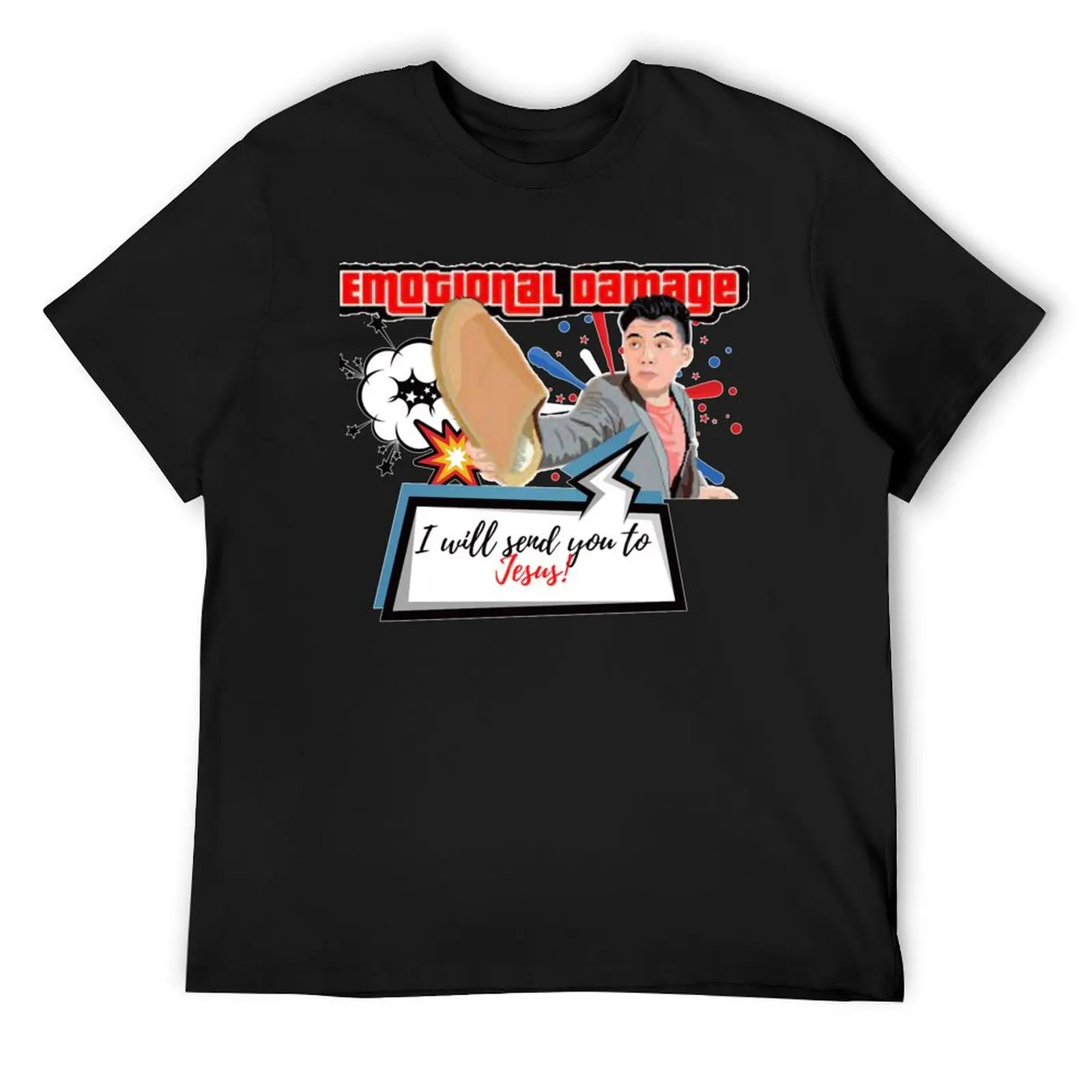 

Emotional Damage Steven He Meme T-Shirt quick drying oversized graphic tee sublime mens graphic t-shirts funny