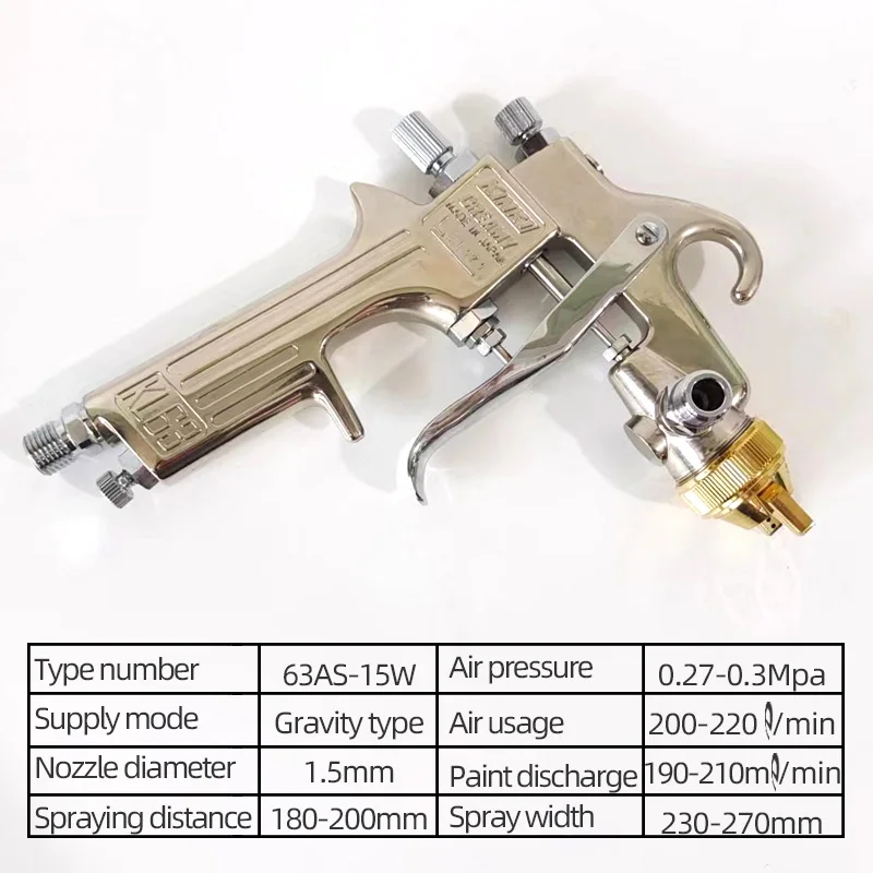 Pistolet pulvérisateur à haute atomisation, original, authentique, japonais Kinki 88, calibre 1.5mm, finition VarjuvenFinish, 63AS