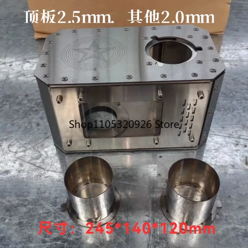 Firewood Stove Rubik's Cube Anti-Mars 2-sided Fire Observation Secondary Intake Heating Chimney Transfer and Expansion Platform