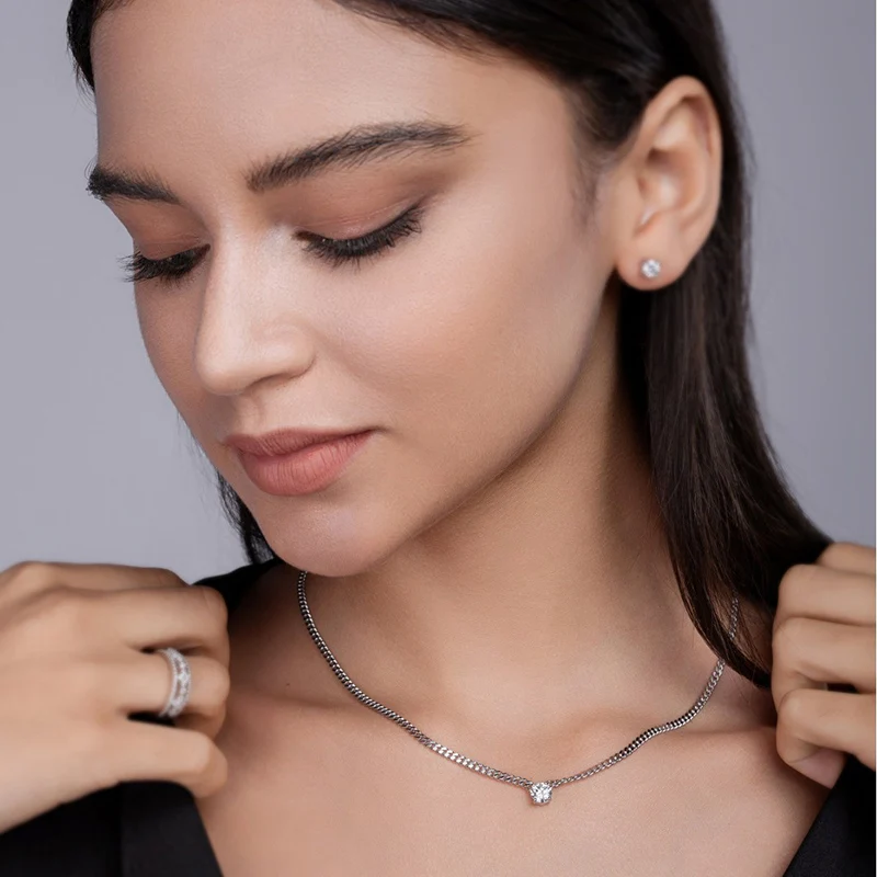 AButterfly 100% 925 فضة 1-3Ct مويسانيتي الكوبية قلادة غرامة مجوهرات هدية عيد ميلاد جميلة