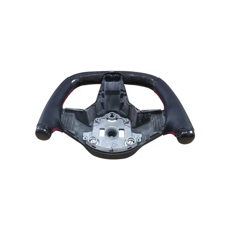 Auto Accessories Parts Interior Carbon Fiber Flat Bottom Steering Wheel For  Model 3 custom