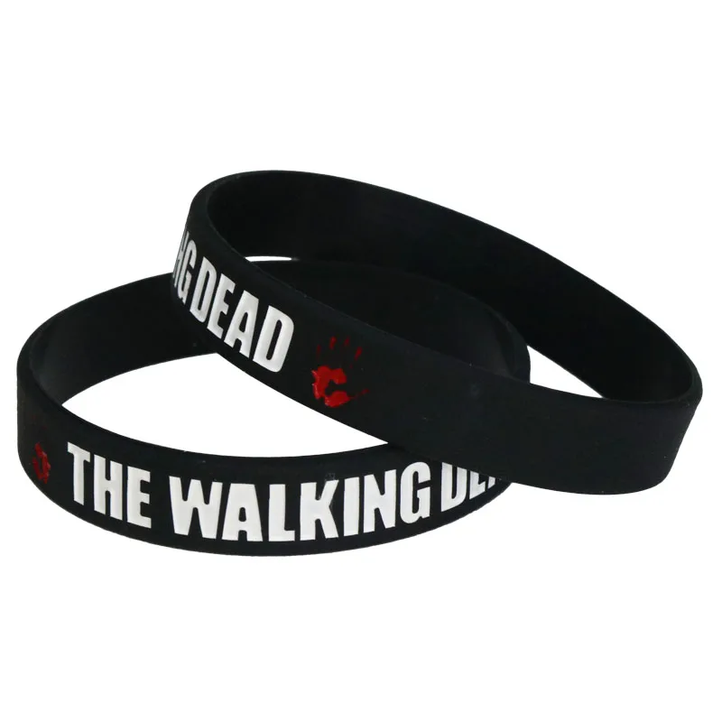 1PC Movies Bracelet The Walking Dead Silicone Wristband Bangles Letters Debossed Sports Band SH122