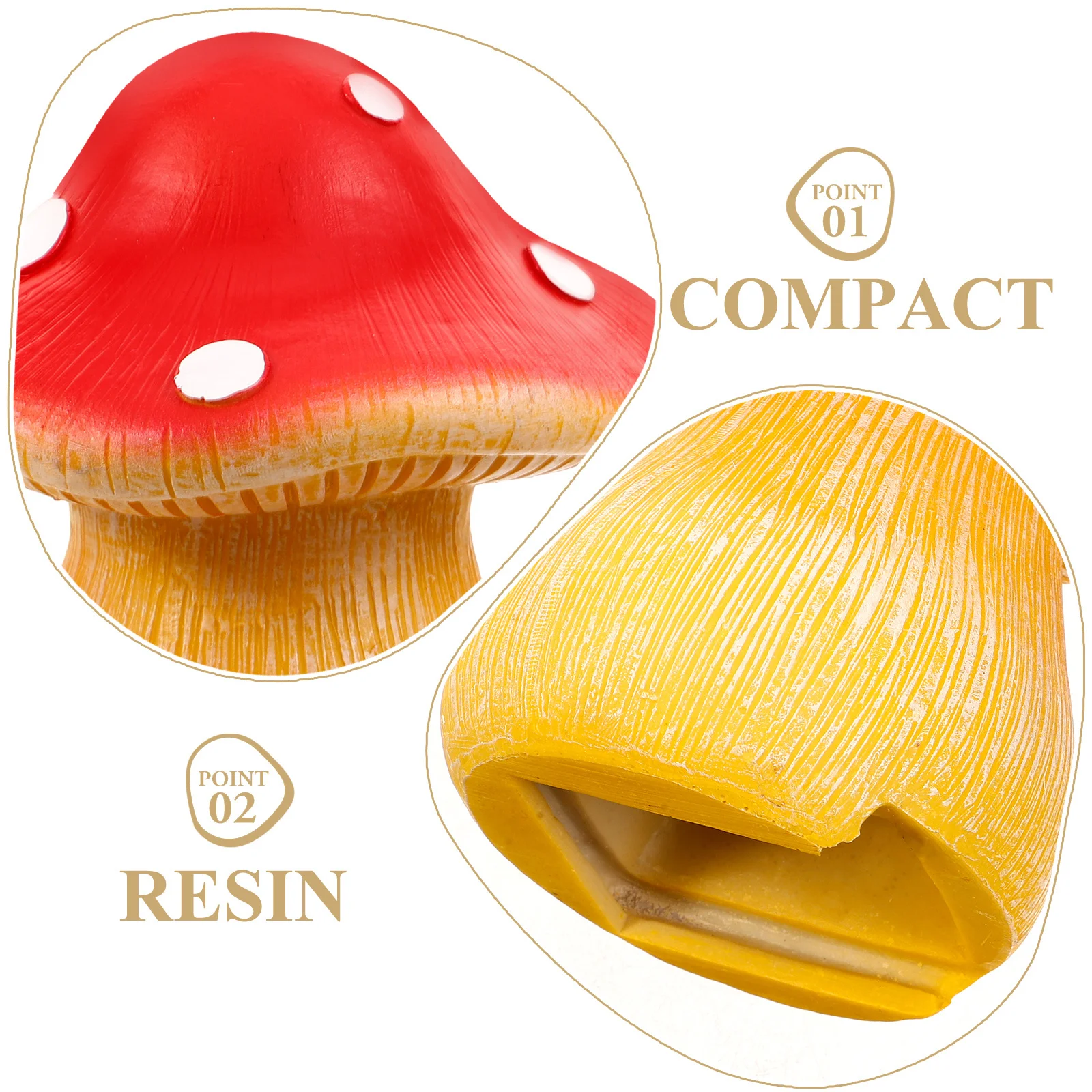 صندوق تخزين بمفتاح حديقة الفطر في الهواء الطلق بمظهر مقلد للمفاتيح الاحتياطية وحامل مخفي ديكور ساحة الراتنج #3