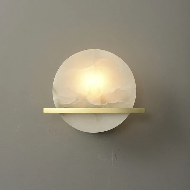 Natural Marble Wall Lamp Modern Copper LED Wall Sconces Bedrooms Headboards Corridors Stairs Luxury