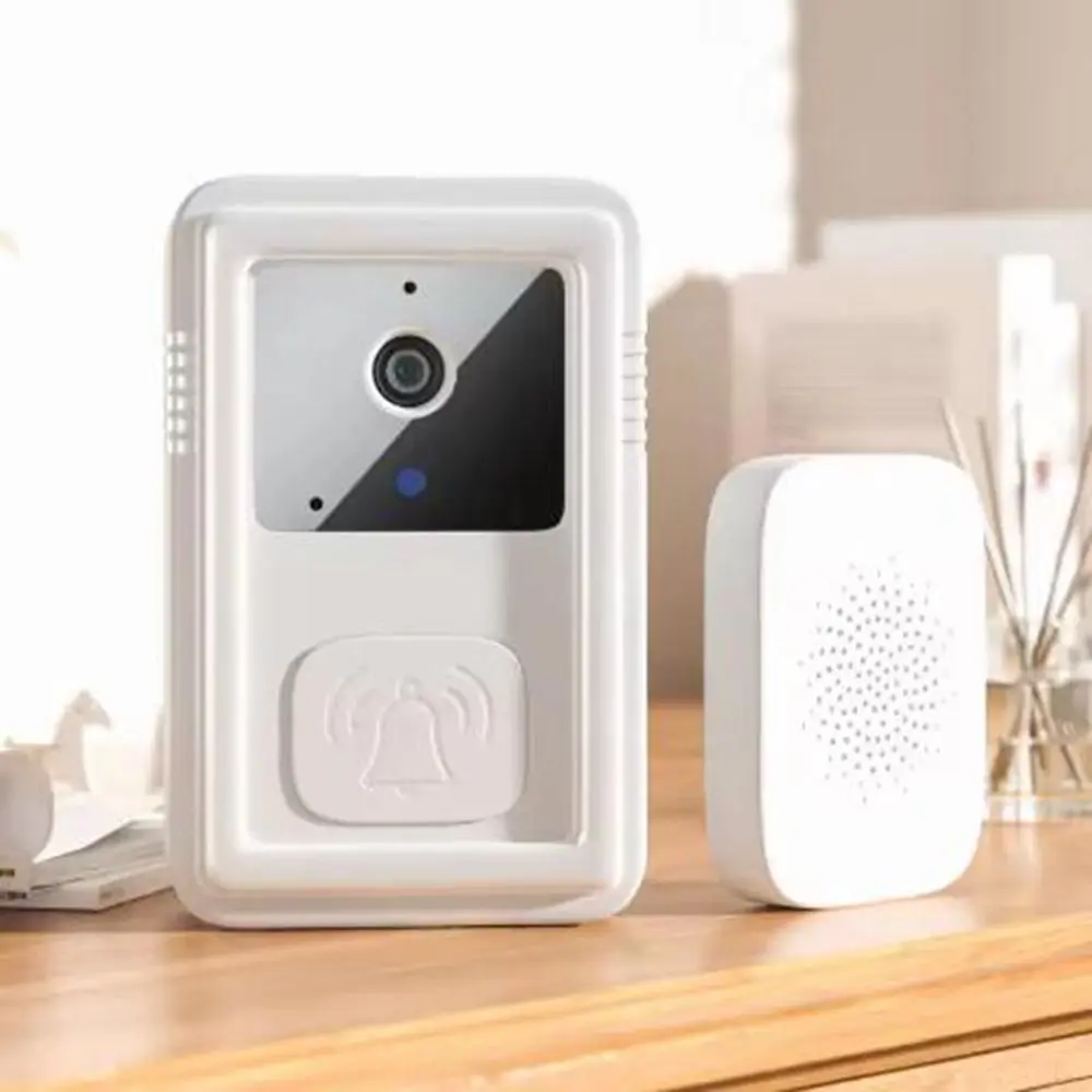 

Самоклеящийся Wi-Fi видео дверной звонок, перезаряжаемый беспроводной дверной звонок высокой четкости, простой в использовании маломощный видеодверной звонок Tuya