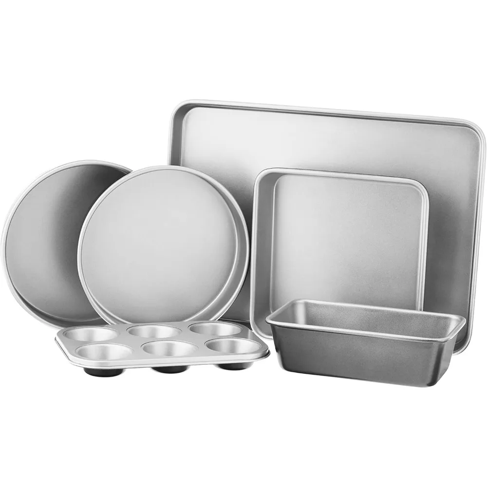 

6-Piece Classic Bakeware Set for Home Baking, Durable Non-Stick Coating, Essential Kitchen Tools