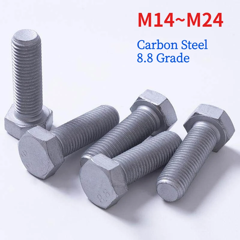 

8.8 Grade Dacromet M14 M16 M20 M24 Outside Hex Head Bolt External Hexagon Head Screw Carbon Steel Bolt