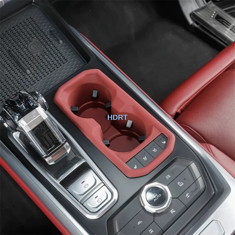 For GWM Tank 400 2023-2025 Car Styling Center Console Storage Box Dust Proof Pad Water Cup Container Organizer Cover Accessories