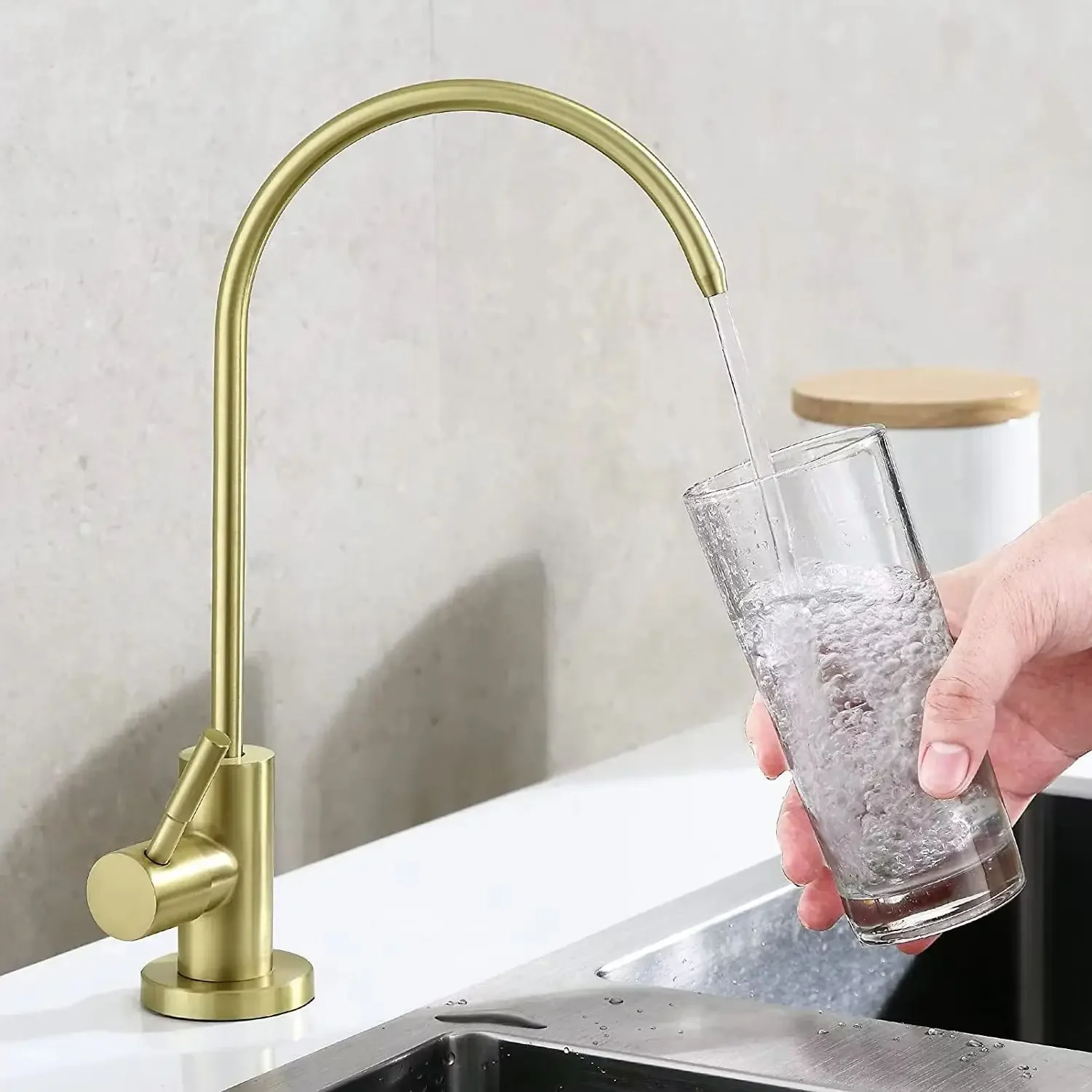 Stainless Steel Drinking Water Faucet Single Cold Water Filter Tap for Kitchen Bar Sink Reverse Osmosis Water Filtration System