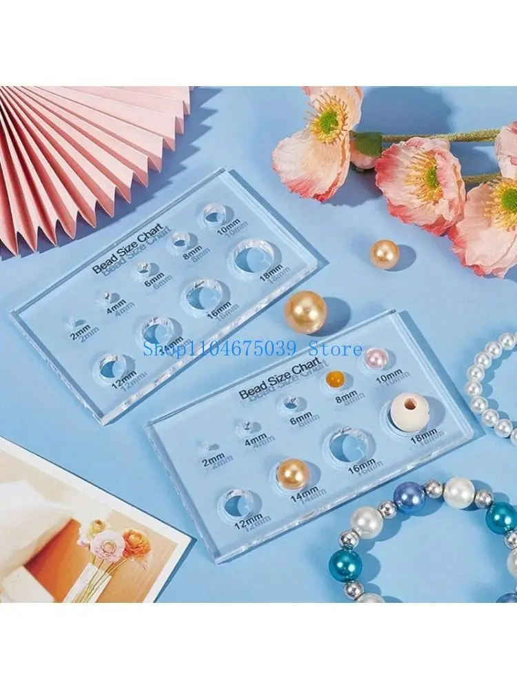 

5asd практичная прозрачная акриловая измерительная линейка из бисера, незаменимый инструмент для изготовления ювелирных изделий