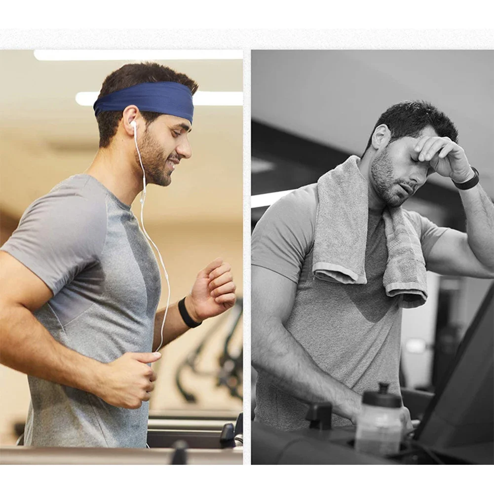 Sport Headband Fitness Sweat Bandage Head Hair Band Tennis Yoga Absorb Sweat Head Band Basketball Running Sweatband Women Men image 4