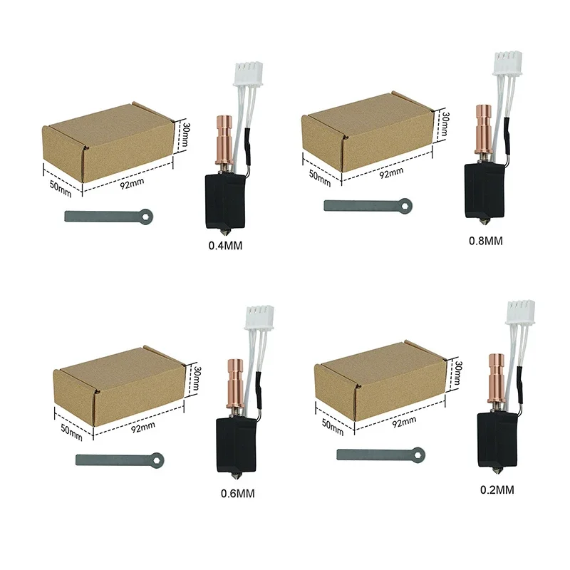 

Kobra S1 Модернизированный комплект из закаленной стали и керамики Hot End S1C 3D-принтер 24 В 48 Вт 200 К Быстрый нагрев 300 ℃ Для Kobra S1 Hotend керамика