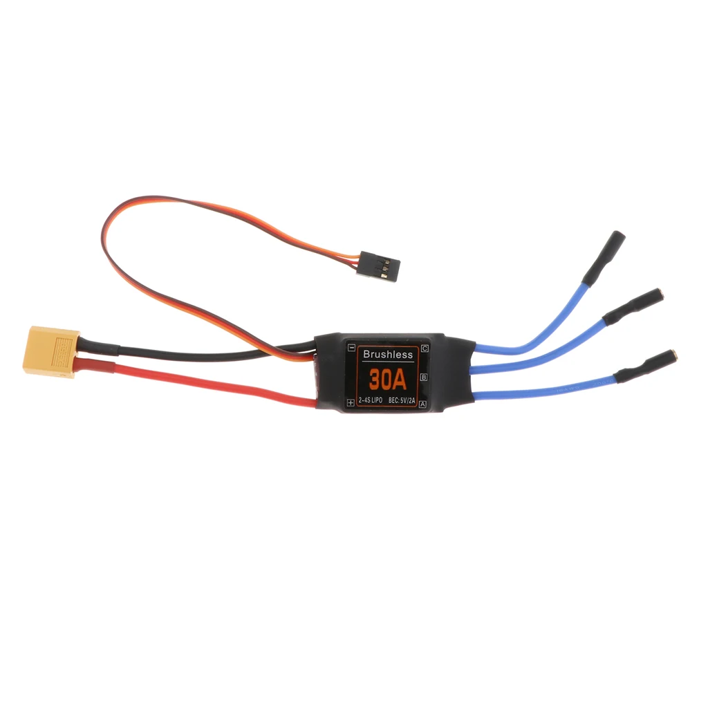 1pc 30A Brushless ESC Controller RC Toys Components Accessories BEC Motor XT60 Plug Durable RC Quadcopter Helicopter Toys