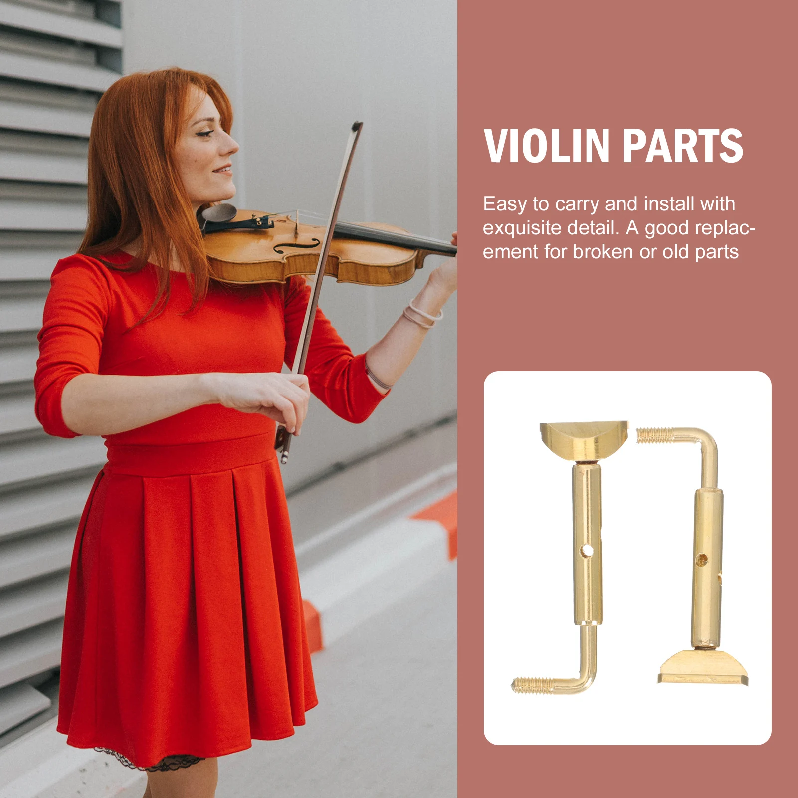 

2Pcs Violin Chinrest Screws Metal Smooth Polished Rustproof Violin Fittings Instrument Parts Chin Rest Screws Viola Clamp Screw