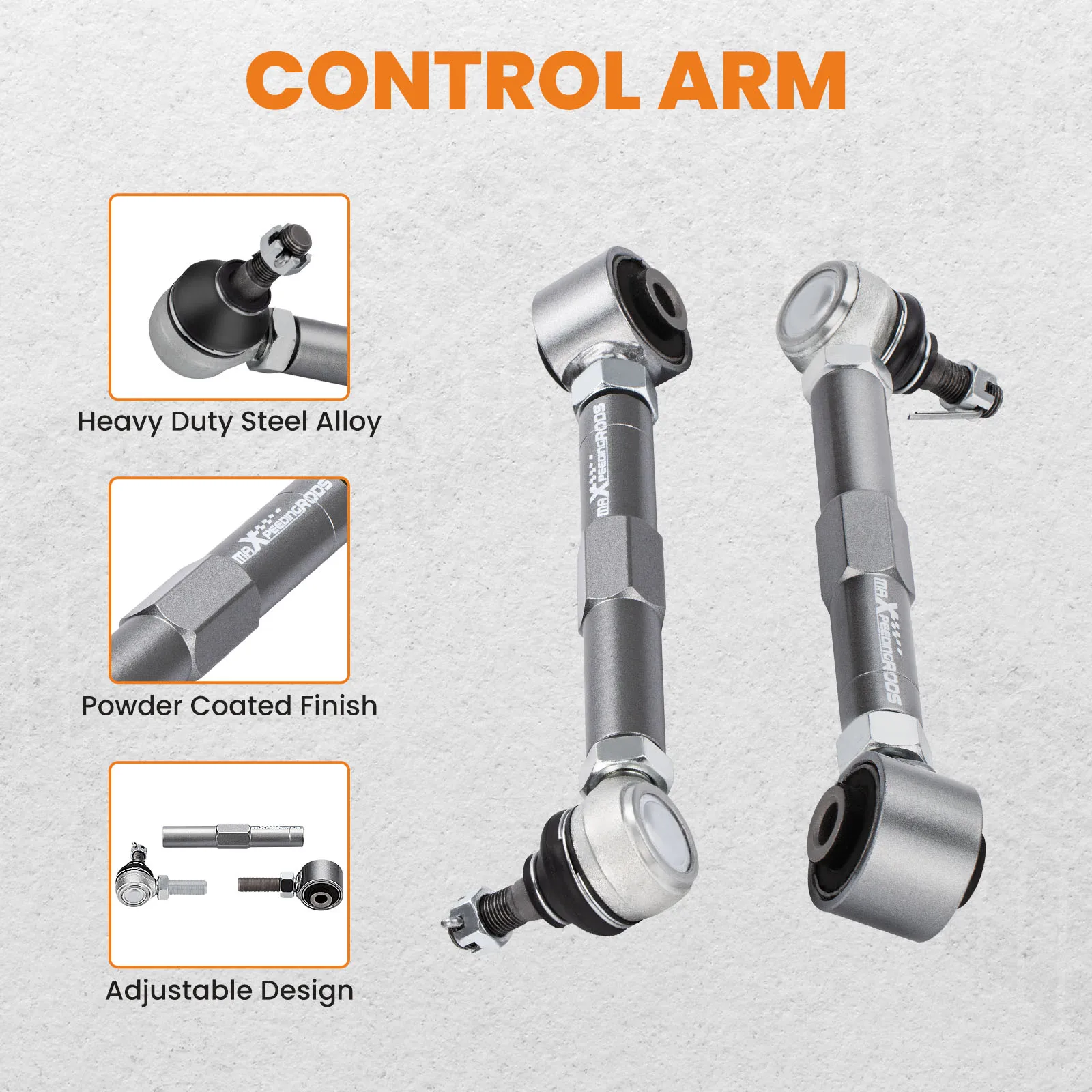 2 Pcs Adjustable Rear Toe Control Arms Set fir for Lexus IS200 IS300 00-05 XE10