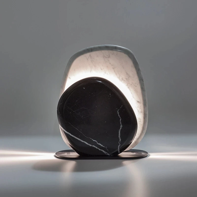 Lampe de Table LED à Base de marbre, contemporaine, Simple, faite à la main, classique, à la mode, offre spéciale