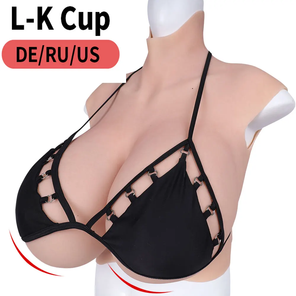 EYUNG 7/9th Boobs Plus Size Breast Cosplay Fake breasts K Cup Crossdressing Silicone Breastplate Fake Meme Crossdresser 50-110kg