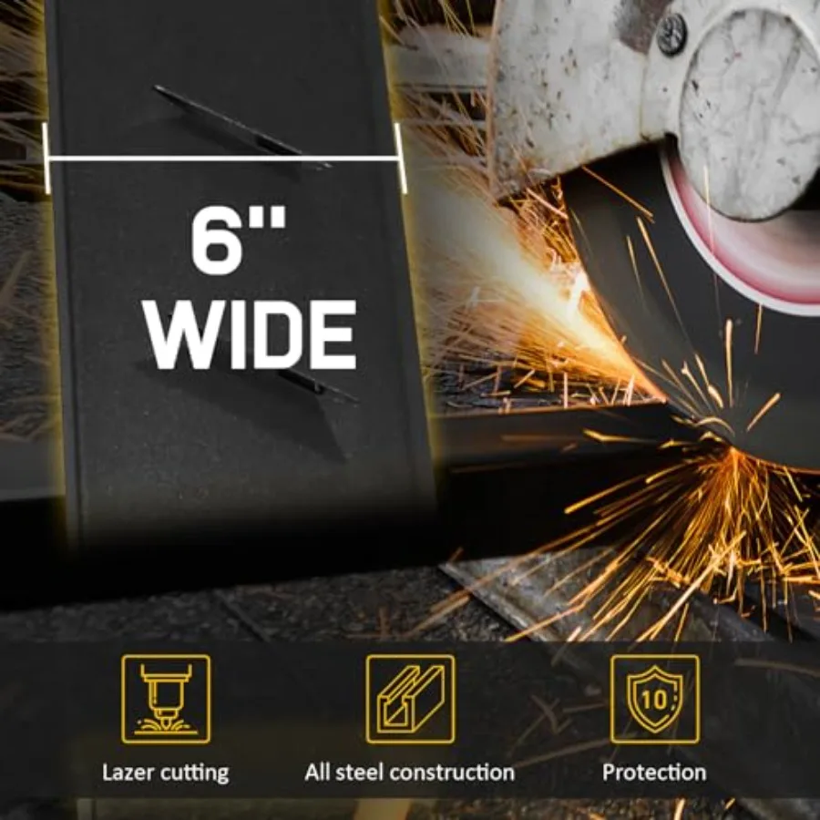 لوحات تشغيل 6 بوصة مناسبة مخصصة لـ 20242025 Toyota Tacoma Double Cab 4 أبواب خطوات جانبية قضبان Nerf محكم أسود شديد التحمل A #4