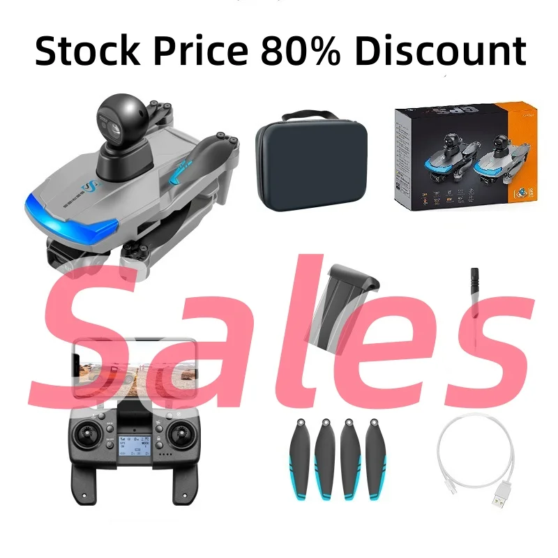 Sales Stock S185 GPS Drone 4K Professional Dual Camera 5G Digital Image Transmission 3-Axis Gimbal 360 OAS 50% Discount