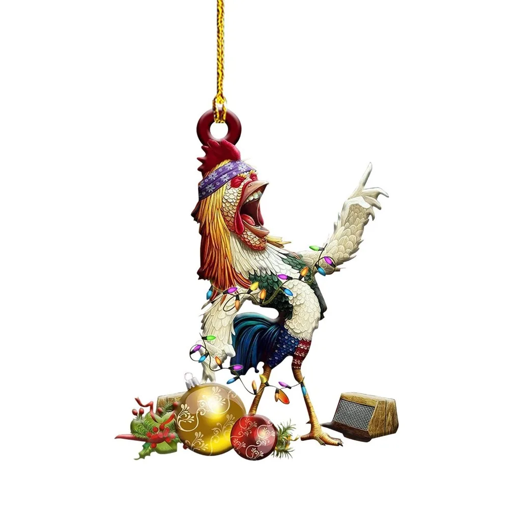 Christmas Flat Pendant Decoration Christmas Decoration Car Rearview Backpack Pendant Home Hanging Decoration Accessory Keychian
