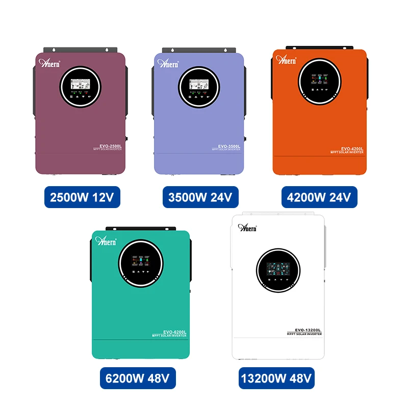 13.2KW 6.2KW 4.2KW Inverter 48V Hybrid Dual Output Off Grid 13200W 6200W 4200W Solar Inverters 24V MPPT 230V MAX PV 500Vdc view 6