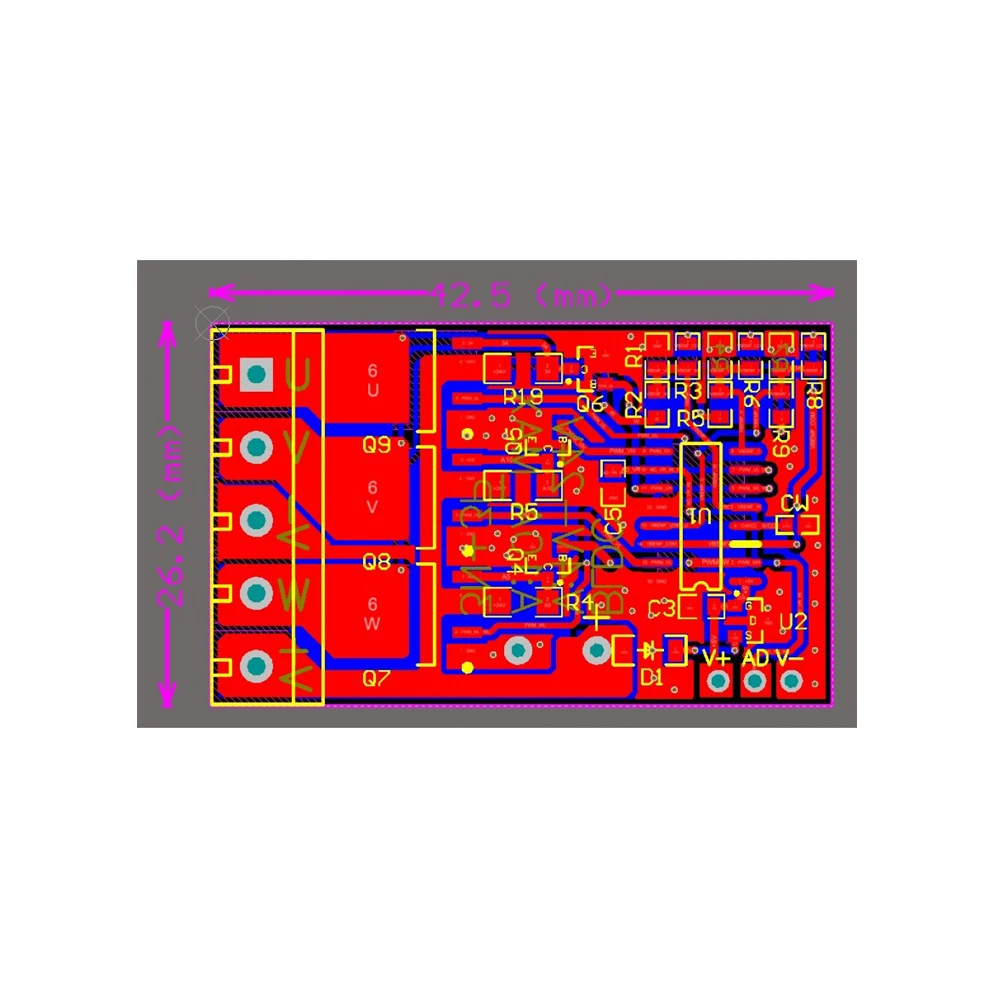 4V-24V Three-phase No Hall Motor Drive Module High-speed Brushless Motor Speed Controller DC Stable Speed Controller for Drone