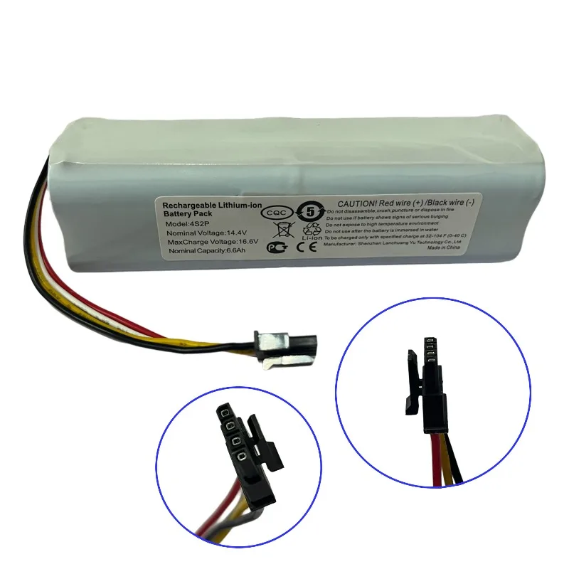 14.4Vfor Xiaomi Mijia Vacuum Cleaner 1T for Dreame S10 D9 F9 L10Pro L10Plus Replacement Battery P2008-4S2P-MMBK P2150-4S2P-XWDLS
