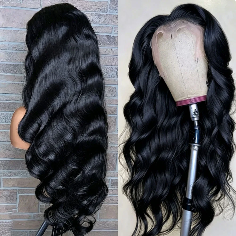 13x4 HD Lace Frontal Wigs For Women Body Wave Human Hair Lace Front Wig Brazilian Wavy Glueless Wig Pre Plucked With Baby Hair image 4