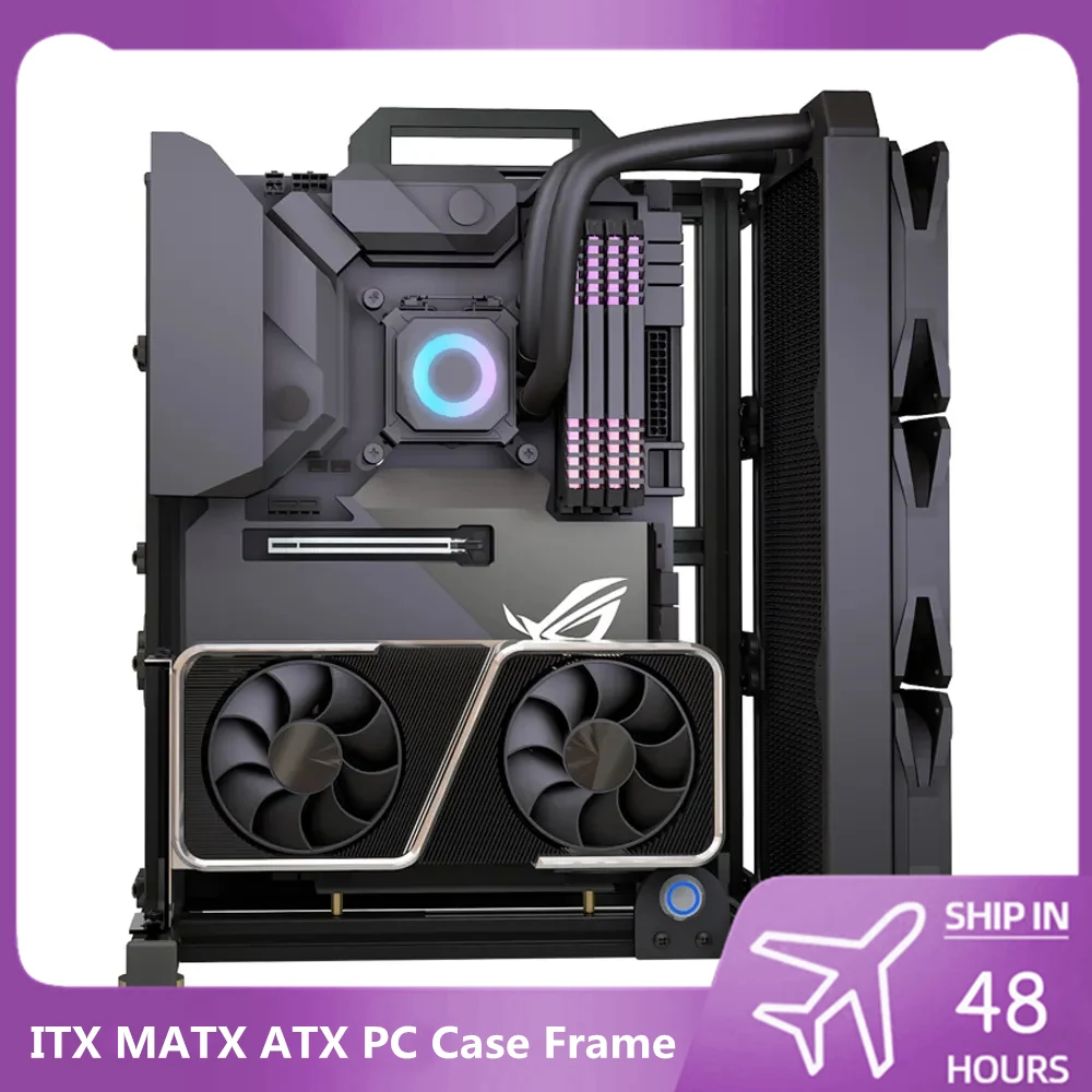 

PC Case Open Frame DIY Gamers Cabinet MOD ITX MATX Aluminum Creative ATX EATX Tower Desktop Gaming Computer Chassis Rack