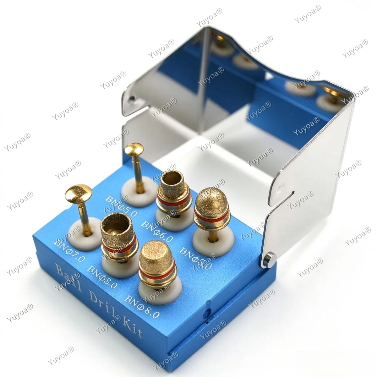 Dental Maxillary Sinus Lift Drill Kit for Implant Lateral Window Surgery,Diamond Coated Umbrella-shaped & Window Surgical Burs