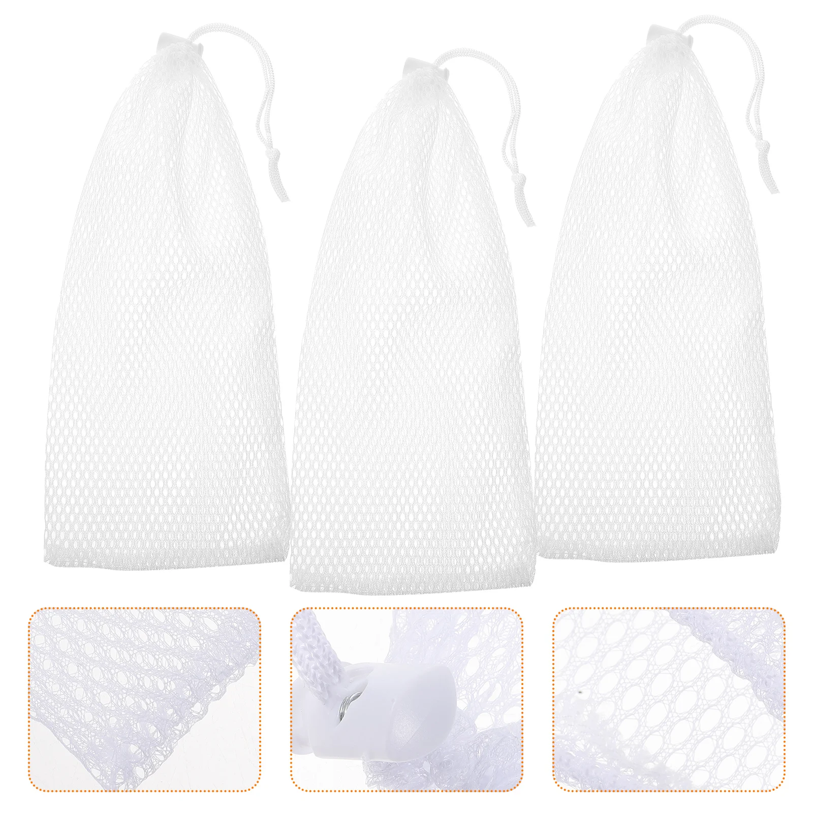 5 Pcs Bird Food Net Bag Mesh Feeding Pouch Finch Sock Feeder Birds Supplies Polyester Drawstring Wild Feeders