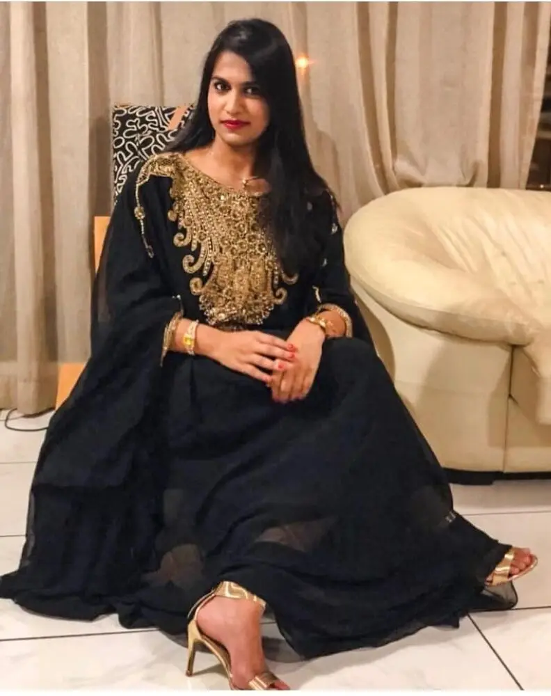 

Black Royal Islamic Modern Elegant Dubai Moroccan Long Shirt Arab Party Dress Indian Pakistani Clothing