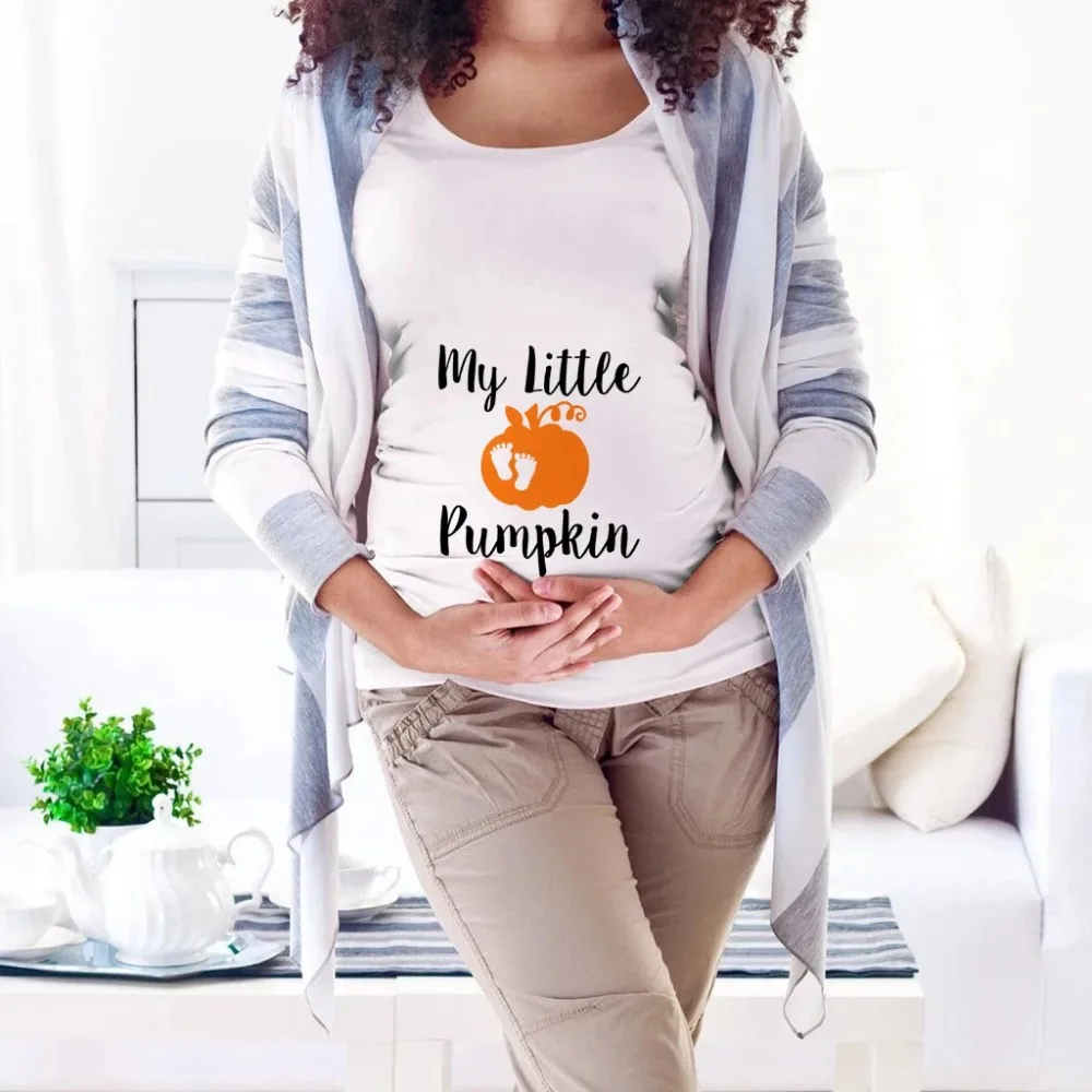 

Halloween Maternity T-Shirt Funny Halloween Costume Pregnancy Top Summer Short Sleeve Women Pumpkin Graphc Pregnant Tshirt
