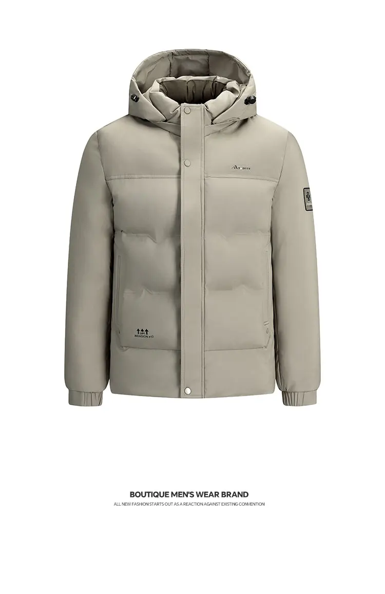 High Quality Thick Winter Men Parkas Slim Business Cold Resistant Versatile Men Casual Parkas Thick Detachable Hood Warm Coat
