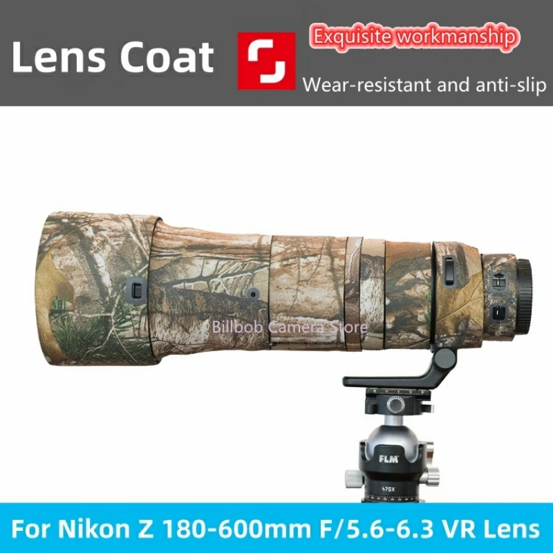 

Camouflage Lens Coat For NIKON Z 180-600mm F/5.6-6.3 VR Waterproof and Rainproof Lens Protective Case Z180-600 Guns Sleeve Cover