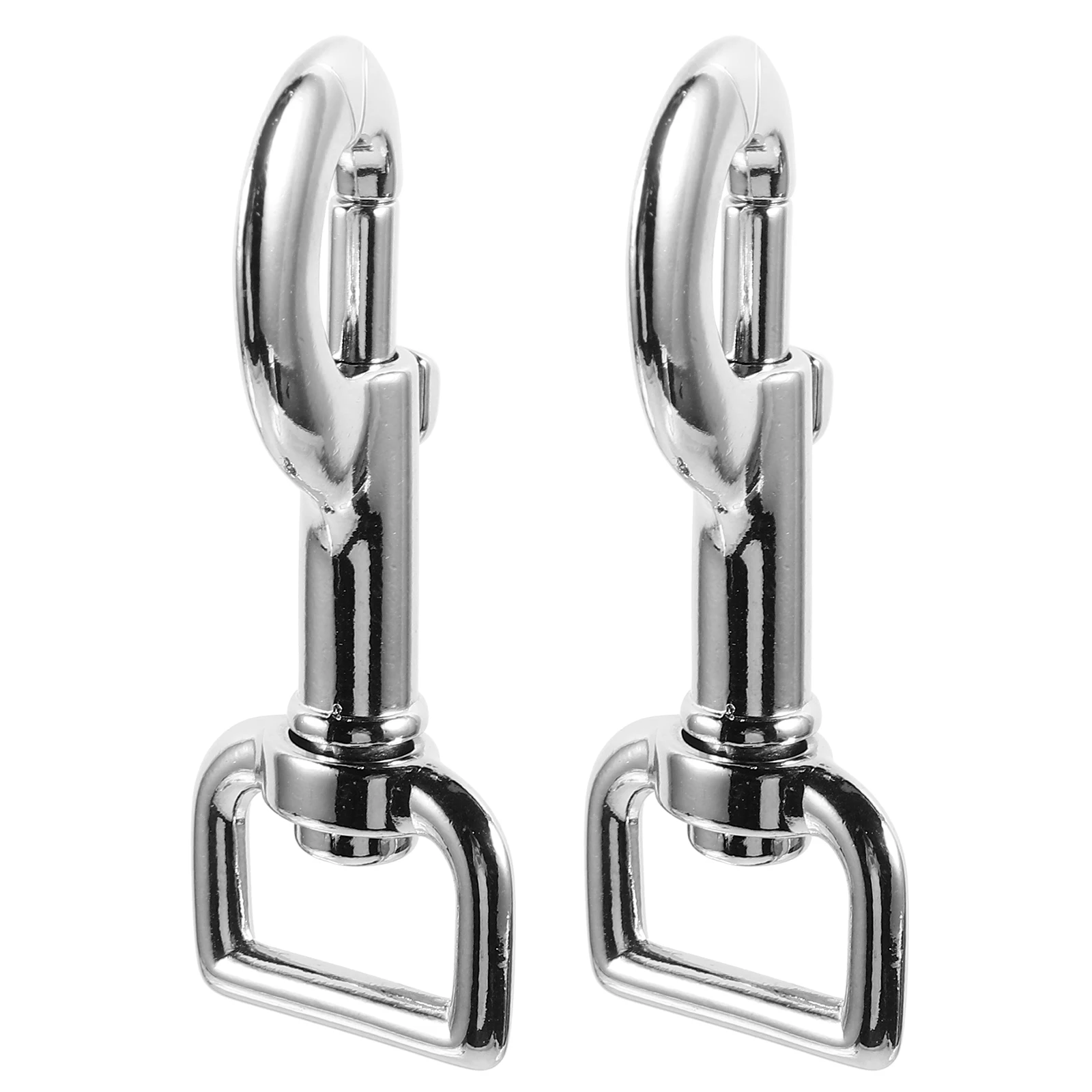 

2pcs Dog Leash Clasp Zinc Alloy Pet Buckle Hook 20mm White Nickel Durable Metal One Hand Operation 360 Degree Rotating for Dog