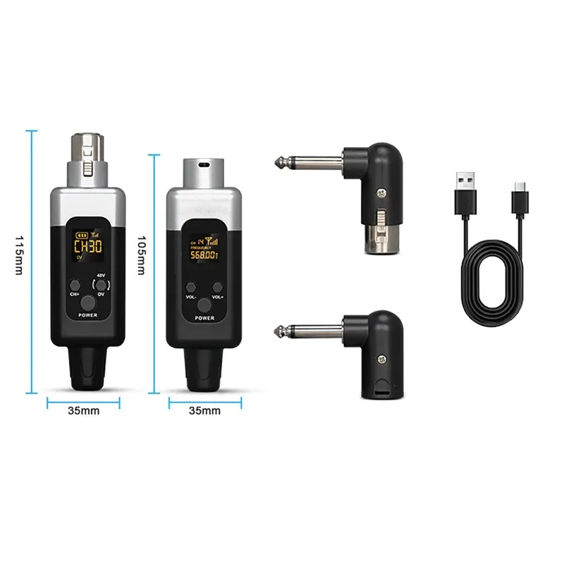 Wireless Microphone Converter XLR Transmitter and Receiver for Mixer, Pull-Bar Speaker, Portable Speaker, Card Package Amplifier - view 6