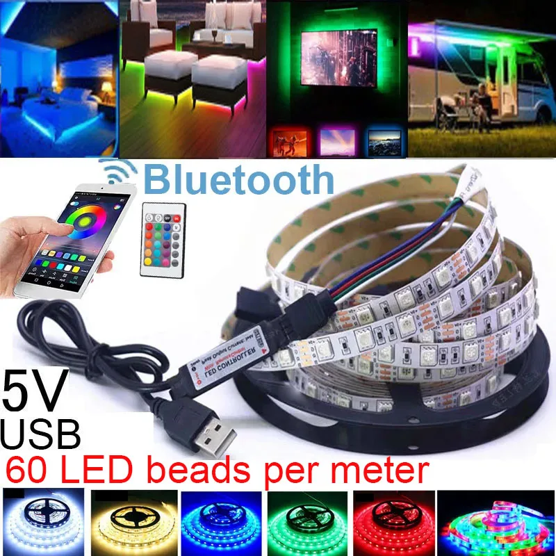 5v usb rgb led strip lights tape with ir 24 key Led Night Light LED Under Cabinet light Kitchen lighting LED lamp Strip