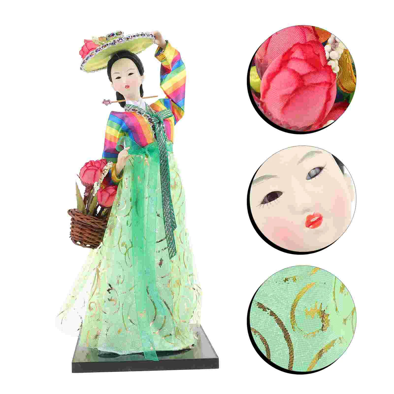 Korean Hanbok Hanbok Figurine Korean Hanbok Figure for Desktop Traditional Korean Hanbok