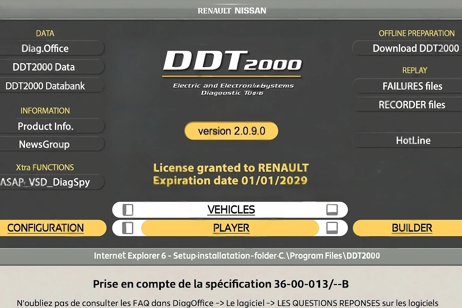 For DDT2000 4.0.9.2 (patch_inside) + Bases 2023 Professional Diagnostic Data Tool deep diagnostics of Renault / Nissan vehicles