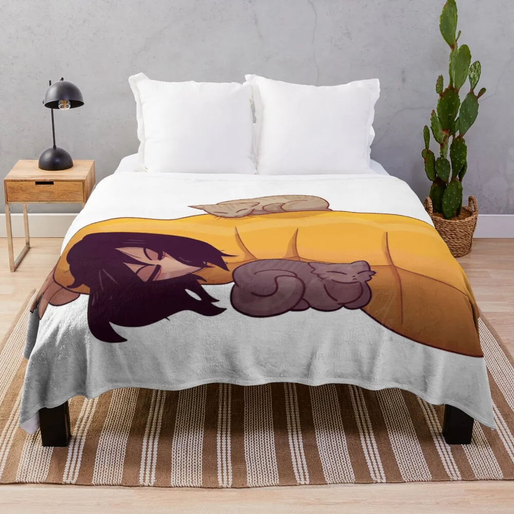 Cat Nap - Aizawa Shouta Throw Blanket blankets for sofas furry blanket giant sofa blanket