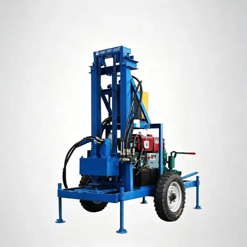Compact Portable Water Well Drilling Machine with 30HP Diesel Engine 150m Depth and Easy Controls for Rural Communities