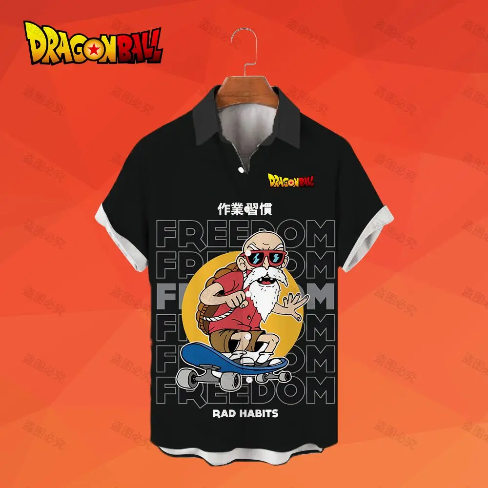 Camicie da uomo Vegeta Dragon Ball Z Moda Beach Style Camicia hawaiana oversize a maniche corte Y2k Cool Anime Streetwear Goku Top