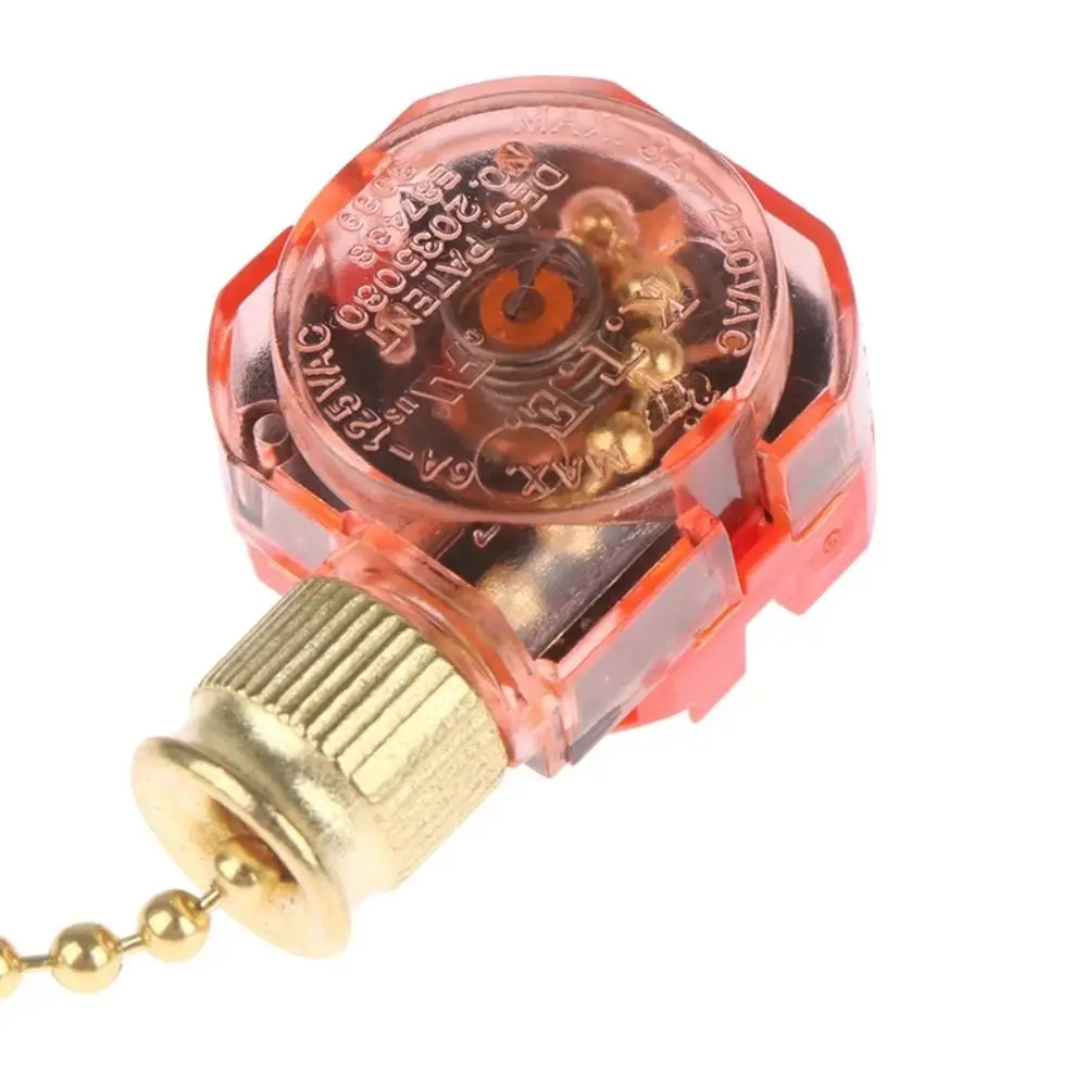 3 Speed Control Ceiling Fan Switch 8cm Chain Smooth Surface Ceiling Fan Speed Control Switch Universal Comfortable Fan Switch