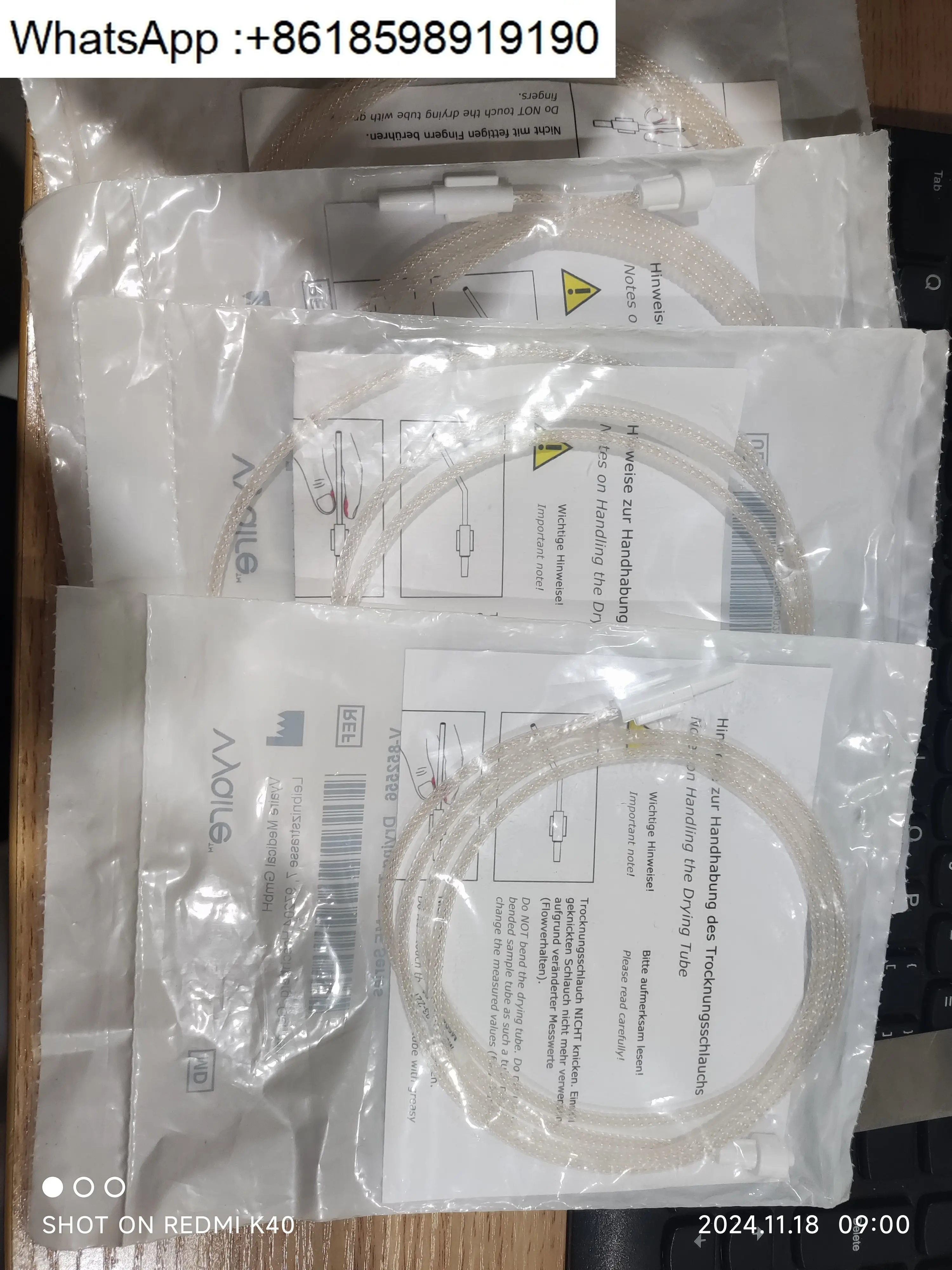 Jaeger función pulmonar tubo de muestreo tubo de calibración de aire nuevo importado original